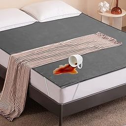 Kuber Industries Waterproof/Dustproof PVC Double Bed Mattress Protector, 72"x78" (Grey)-50KM01232-image-67
