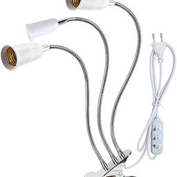 E27 Tri Head LED Indoor Plants Light Garden Panel Clip Lampholder EU Plug-26