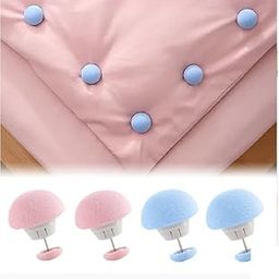 AJAYA GROUP Duvet Clips Mushroom Cover Pins Cotton Quilt Fixer Duvet Fasteners Grippers Anti-Movement Bed Quilt Clamps Sheet Quilt Holder Clips for Socks Curtains Quilt Cover (Pack of 6)-picture-18