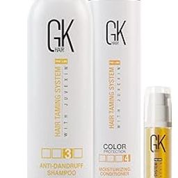 GK Hair Global Keratin Anti Dandruff Shampoo 250ml With Moisturizing Conditioner 300ml & Free Argan Oil Serum 10ml For Dry Frizzy Rough Itchy Flaky Scalp Dandruff Control-image-27