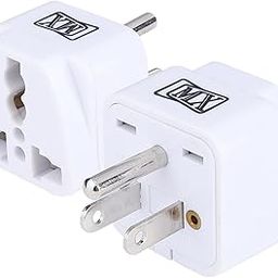 MX India to USA Converter Plug, India to Canada Travel Adapter for Mexico, Brazil, Philippines, Cuba, Thailand, Taiwan, Japan, Panama Type B Universal Travel Adapter 2-Pack-image-79