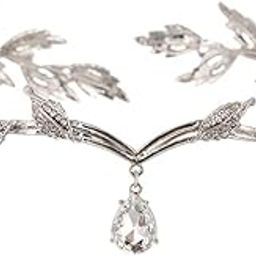 ELBME® Forehead Chain Headband Crystal Crown for Hair Jewelry Orna Silver|Jewellery-image-5
