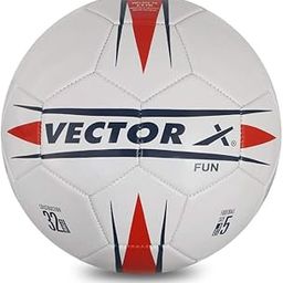 Vector X Fun PVC Machine Stitched Indoor/Outdoor Football with Butyl Bladder, White-Red-Blue, Size: (-image-102