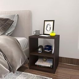 ESTANTERIA Modern Engineered Wood Bedside Table and Sofa Side Table (Wenge)-15