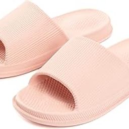 Slipper For Women's Flip Flops Massage Fashion Slides Open Toe Non Slip Pink-7-8 UK-image-79