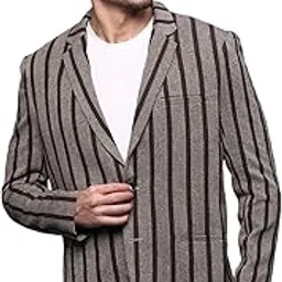 showoffff Men's Single Breasted Slim Blazer-picture-37