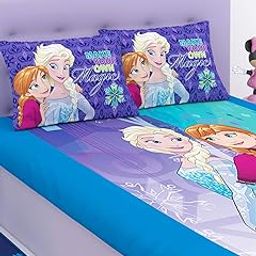 Athom Living Disney Frozen Make Your Own Magic Cotton Double Bedsheet Set- King Size-image-38