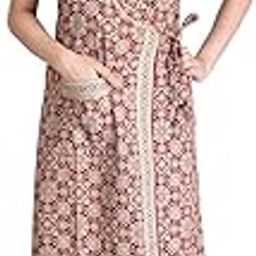 Cotton Robes,Housecoat, Nighty, Sleepwear, Night Gown for Women Ladies House Coat, Front Open Adjustable 28-Parent-image-74