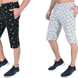 Men's Cotton Printed Three Fourth Capri Combo Pack of 2-picture-52