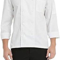 WHITE CHEF COAT | STAIN RESISTANT | WRINKLE FREE | WATER REPELLENT | CHEF'S CHOICE-image-98
