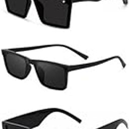 Unisex combo offer pack of 5 shades Unisex Fashion Sunglasses Set, 5 Pairs, Metal Frame, Black and Silver - Combo5-894-image-59