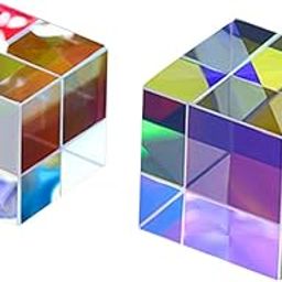 OATIPHO 2pcs Optical Teaching Prisms for Physics Experiments Educational Cube Prisms for Light Demonstration and Reflection Compact for Easy Use-76