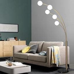 Smartway® Freik Modern Designer Floor Lamp 3 Light Mode for Living Room, Bedroom Corner, Home Décor, Hotel & Office Standing Lamp with Glass Ball Lampshade-image-94