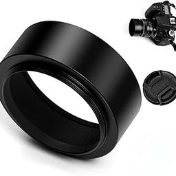 Hanumex 49mm Metal Screw-in Lens Hood Sunshade with 52mm Center Pinch Lens Cap for DSLR/SLR Cameras-picture-19