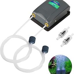 VAYINATO Sobo Sb-648 Dual Outlet Silent Aquarium Qxygen Pump With Free 3 Meter Air Tube, 2 Air Stone And 2 Check Valve|Power : 5W|Output : 2 * 4L/Min|Pressure : 2 * 0.02Mpa-image-56