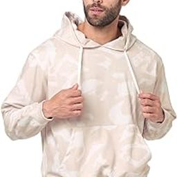 Men's Kangaroo Pocket Hoodie for Winter (Design: Brown Abstract Print)-image-29