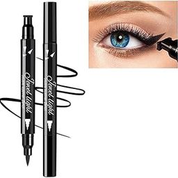 Dual Ended Black Liquid Eyeliner - 2 in 1 Winged Cat Eye Stamp & Felt-tip Eyeliner Pen, Waterproof, Long Lasting and Smudge Proof Eye Makeup Tool for Women by ââ‚¬Å“Linbleââ‚¬Â-image-74