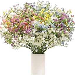 VRB DecTM 5 Pcs Artificial Baby's Breath Gypsophila Bouquets Flower Sticks for Home Decoration | Faux Flowers for Vases | Decoration Items for Living Room|Home Decor|Diwali Decor|Chritmas (Multicolor)-image-18