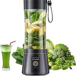 Cordless Portable Personal Size Blender - USB Rechargeable Blender for Smoothies and Shakes, 6 Blades with 380Ml BPA Free Juice Cup, Freshly Squeezed for Picnic/Sprots-15