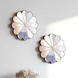 Art Street Bronze Decorative Wall Mirrors 2 Piece Daisy Mirror Set, Floral Petal Design, Compact Size, Wall-Mount Ready, Accent Mirrors for Living Room, Bedroom, or Entryway 24x24 cm-image-18