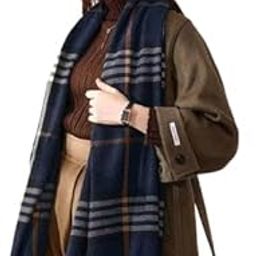 New Variety Store™ Winter Warm Men & Women Casual Luxurious Premium Checkered Multi Check Pattern Winter Stoles Muffler Scarf Cum Scarves Woolen, Soft And Warm-image-22