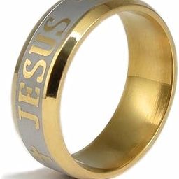 CLUB BOLLYWOOD® Jesus Cross Ring Letter Bible Wedding Band Ring Unisex Christ Jewelry US# 7|Jewelry & Watches | Fashion Jewelry | Rings|1X Ring-image-55
