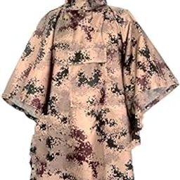 Unisex Outdoor Rain Poncho Desert Digital Pattern for Adult, Multi Use, Waterproof, Lightweight-picture-46