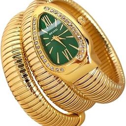 Ladies Snake Bracelet Fashion Analogue Watch - Creative Quartz Design, Personality Oval Dial, 50m Waterproof-picture-43