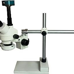Radical Trinocular Assembly Line & PCB Inspection Welding 7-45x 100mm Working Distance Zoom Stereo Boom XYZ Universal 360 Degree Rotatable Stand Microscope with Circular Light 5Mega Pixel Live Camera-picture-11