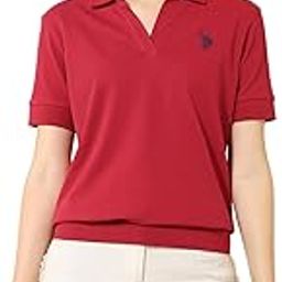 Women's Solid Loose Fit Polo Shirt-image-20