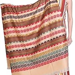 Multicolor Women Bridal Wear|Pure Wool Shawl| Shawl For Women|Size 35*75| Warm Woolen Winters Styles| NY685-45