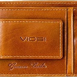 Genuine Kingston Leather Magnetic Front Pocket Money Clip Made with Powerful Rare Earth Magnets, Tan Crunch, 4.25, Money Clip Wallet-52