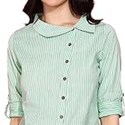 Women's Cotton Flex Stripe Printed Regular Fit Straight Top for Women-image-41