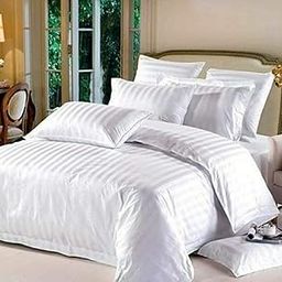Quilt Cover Double Bed with Zipper Blanket Cover/rajai Cover/Comforter Cover/Duvet Cover Glace Cotton (White)-(90 * 100) inches-image-25