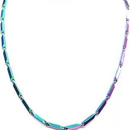 Aadishree Dazzling (Gold & Mixed Color) Solid Titanium Plated SS Chain For Men Titanium Plated Aluminum Chain-image-24