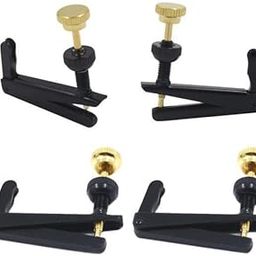 CALANDIS 2x4 Pieces Violin Fine Tuners Adjusters Fiddle Parts 3/4-4/4 Universal Black | Other Accessories | Parts & Accessories | String-53