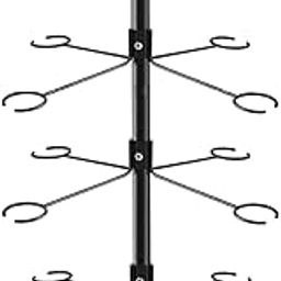 MYADDICTION Cocktail Trees Stand 3 Tier 12 Holders for Wine Cabinet Kitchen Home Storage Black-picture-32