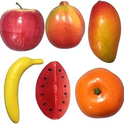 Singaa Artificial Fruits Combo Decorative Fake Fruits Set with Apple, Pomegranate, Orange, Mango, Banana, Watermelon for Home Decor, Shop Display, Photography and Events Decoration (Pack of 6)-22