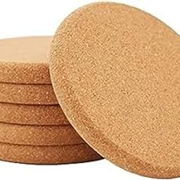 Kavi eco Friendly Plain 8 mm Thick Cork Coasters Set of 6-30