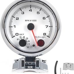 Tacho Gauge 3.75in 0-8000 RPM 7 Color Background Lights for 4/6/8 Cylinder 12V Gasoline-Powered Vehicles Tachometer RPM Gauge-2