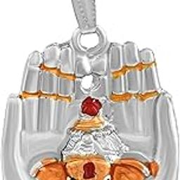 Missmister Silver plated Ganesh in prayer stylish Ganpati Ganesh pendant Men Women (MM7602PCKL-N)-image-89