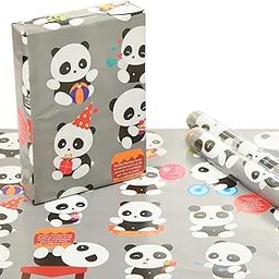 eVincE - thoughtful PRESENTations Kids Panda Gift Wrapping Paper, Thick Wrapper Cute Set of 5 Sheets (Assorted Colour, 70x50 cm) for Kids Birthday, Diwali and more-12