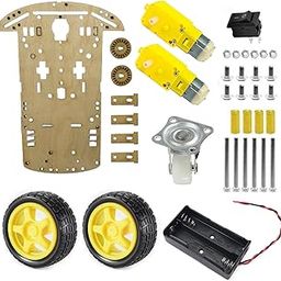 DIY 2-Wheel Wooden Chassis Robotic Car Kit with Dual Motors, Battery Holder, Caster Wheel & Assembly Hardware - Video Instructions Included-image-95