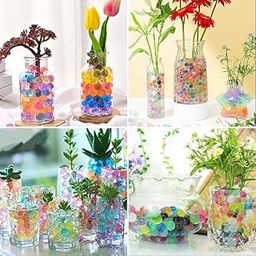 Water Jelly Beads Crystal Mud Soil Flower Plant with Bottle (Multicolour) | Magic Crystal Water Jelly Beads 40g (Appx 1500 Balls) | Avg Size 10mm Water Balls for Plants, Vase Fillers & Decoration-image-24