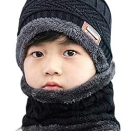 Tomorrow Fashion Winter beanie hat, Wool beanie for kids, Kids warm winter hat, Neck warmer for kids, Knit beanie cap for boy, Girl woolen muffler set, Beanie hat with scarf, Kids slouchy beanie-image-25