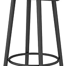 INDIAN DECOR.45988 Classic Kitchen Bar Height Stools Chairs Black/Gold Metal Legs Upholstered Velvet Dining High Barstools 150kg Bear Capacity-image-101