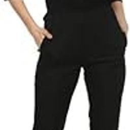 Women's Polyester Self Design 3/4th Sleeve Jumpsuit (Black, L)-PID61781-picture-43