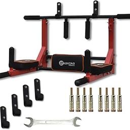 Hashtag fitness multi grip chinupbar,dips bar and dips station with hanging bar,wall mounted pullup bar multi grip strength training workout-image-98