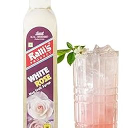 Ralli's White Rose Syrup 500ml - Floral Refreshment |Ideal for Mixed Drinks, Non-Alcoholic Beverages, Smoothies, Shakes, and Desserts-image-48