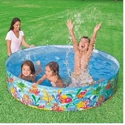 KMC KIDOZ Special 4 Feet Inflatable Kid Swimming Pool, Bath Tub, Water Pool (Multicolor) (cmk187)-30